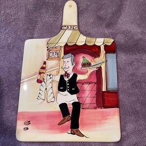 CUCINA COLLECTION ceramic wall hanging of waiter, hand painted no chips or crack